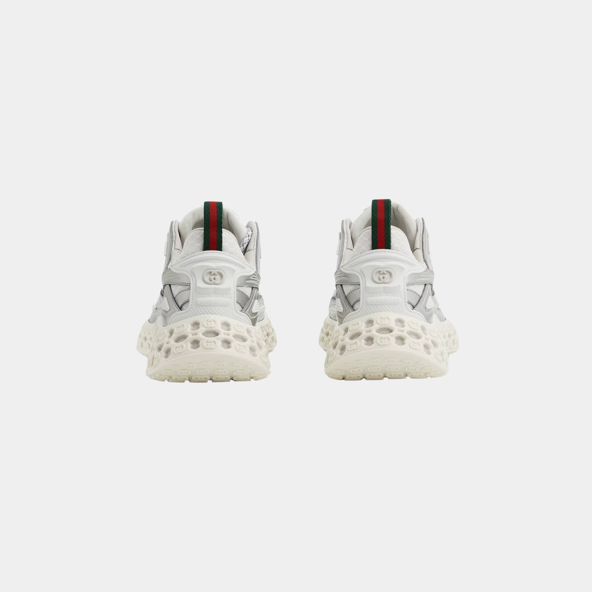 Gucci Cub3D Demetra Trainer With Bi-Material Sole, Grey, White, Back