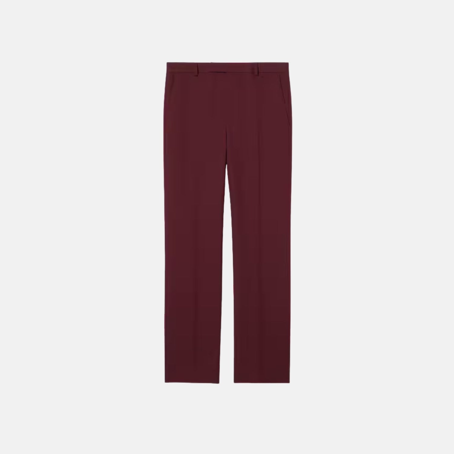 Gucci Embossed Cotton Twill Trouser, Burgundy, Front
