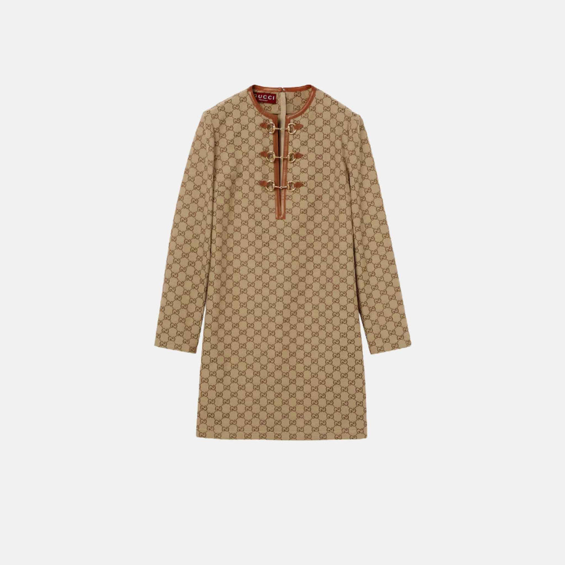 Gucci GG Canvas Dress With Horsebit, Front