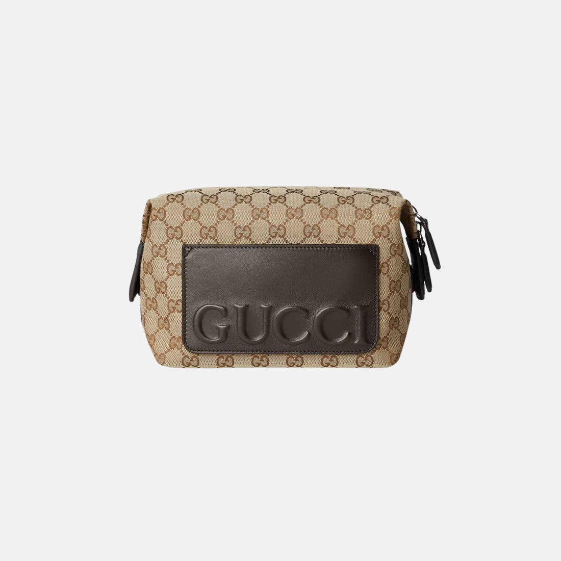 Gucci GG Canvas Small Toiletry Case, Beige, Front
