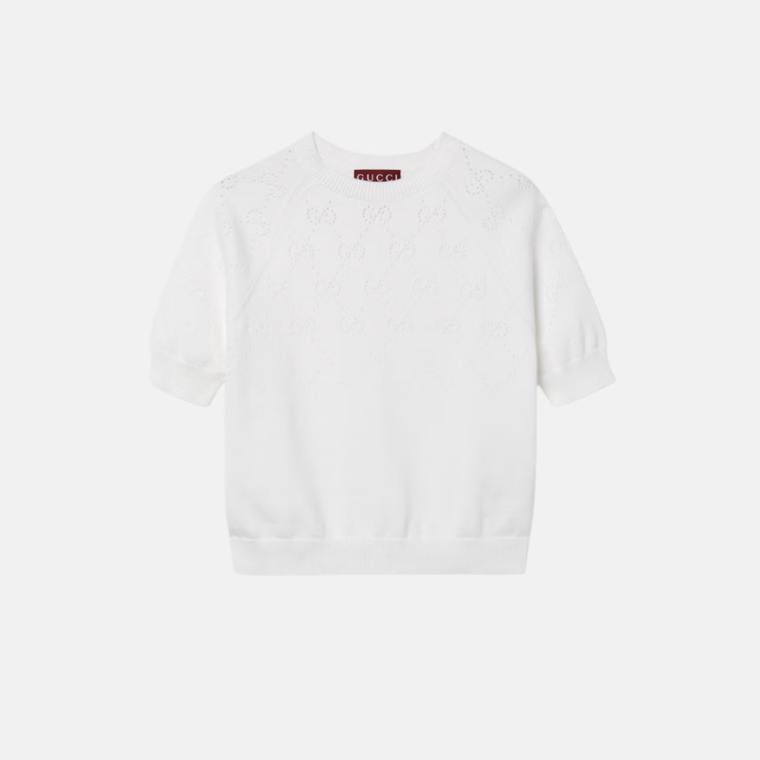 Gucci GG Cotton Crewneck Top, Front
