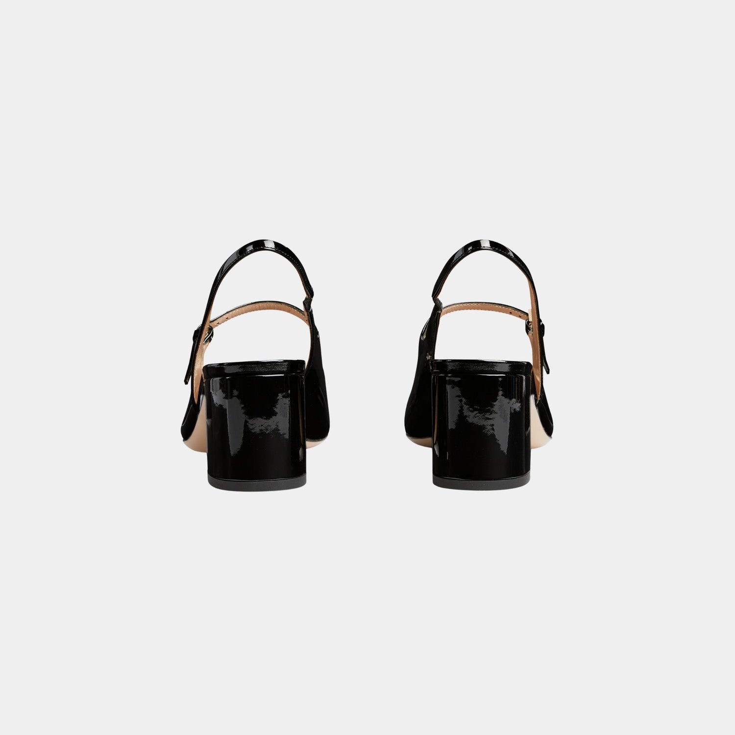 Gucci Horsebit Mid-Heel Patent Leather Pump, Black, Back