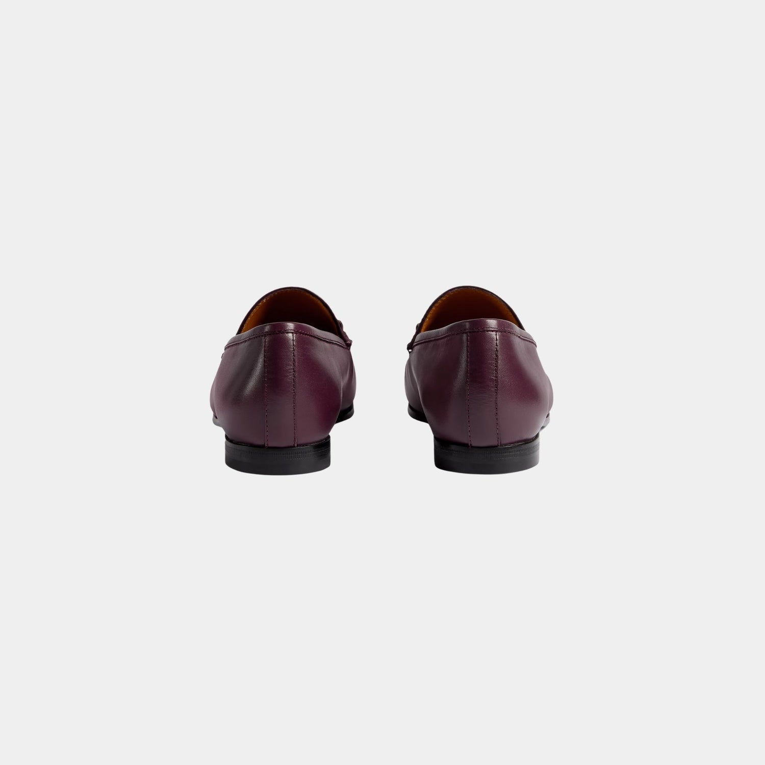Gucci Jordaan Loafer With Light Gold-Toned Hardware, Dark Purple, Back
