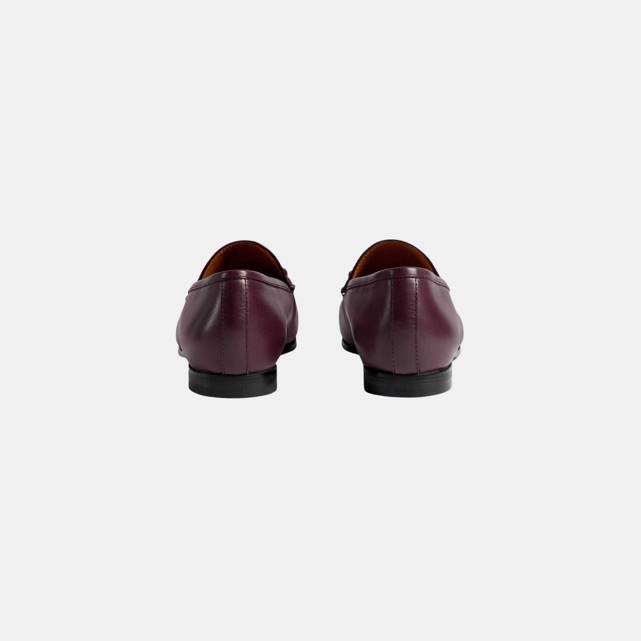 Gucci Jordaan Loafer With Light Gold-Toned Hardware, Dark Purple, Back