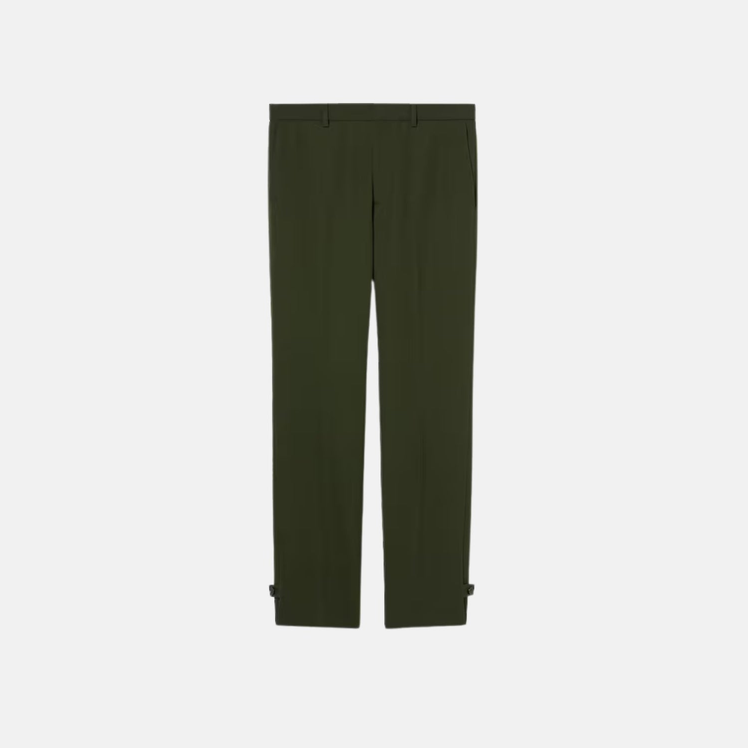 Gucci Light Wool Gabardine Pant, Green, Front