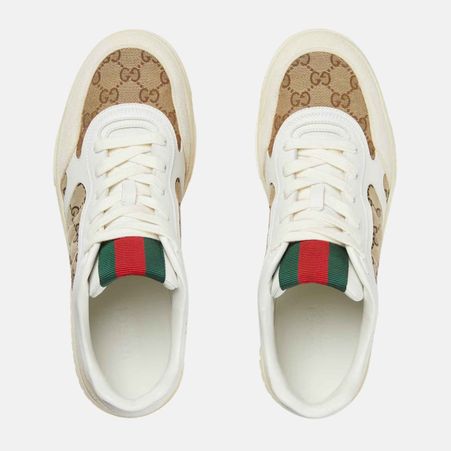 Gucci Mens Re Web Trainer In GG Canvas, Orginal, Top