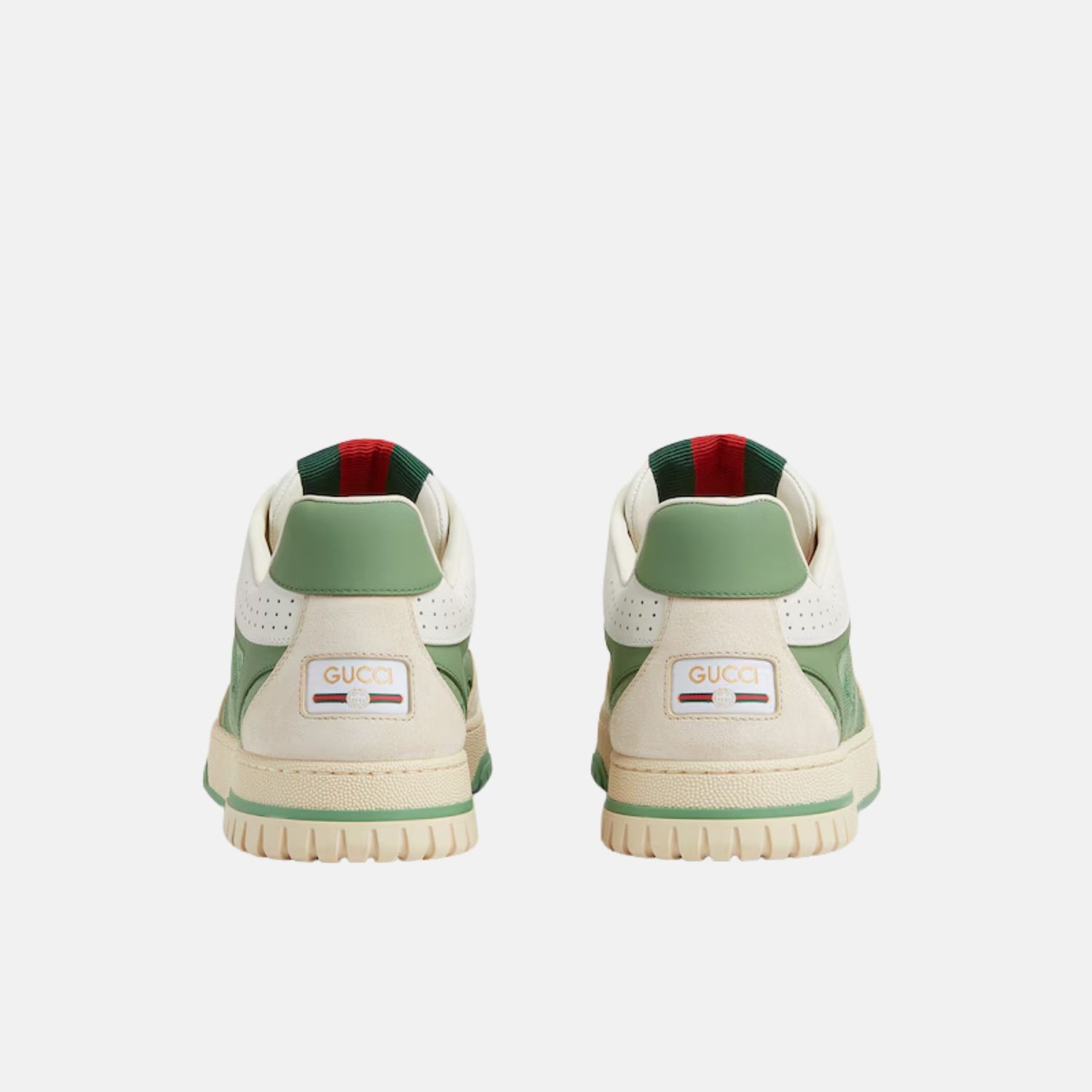 Gucci Mens Re Web Trainer From The Spring Summer 2025 Collection, Green, Back