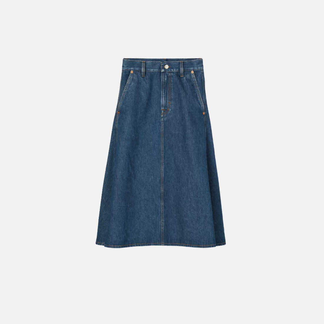 Gucci Mid Length Denim Skirt, Front