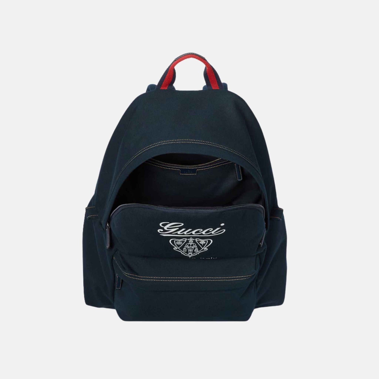 Gucci Printed Canvas Maxi Backpack, Inside