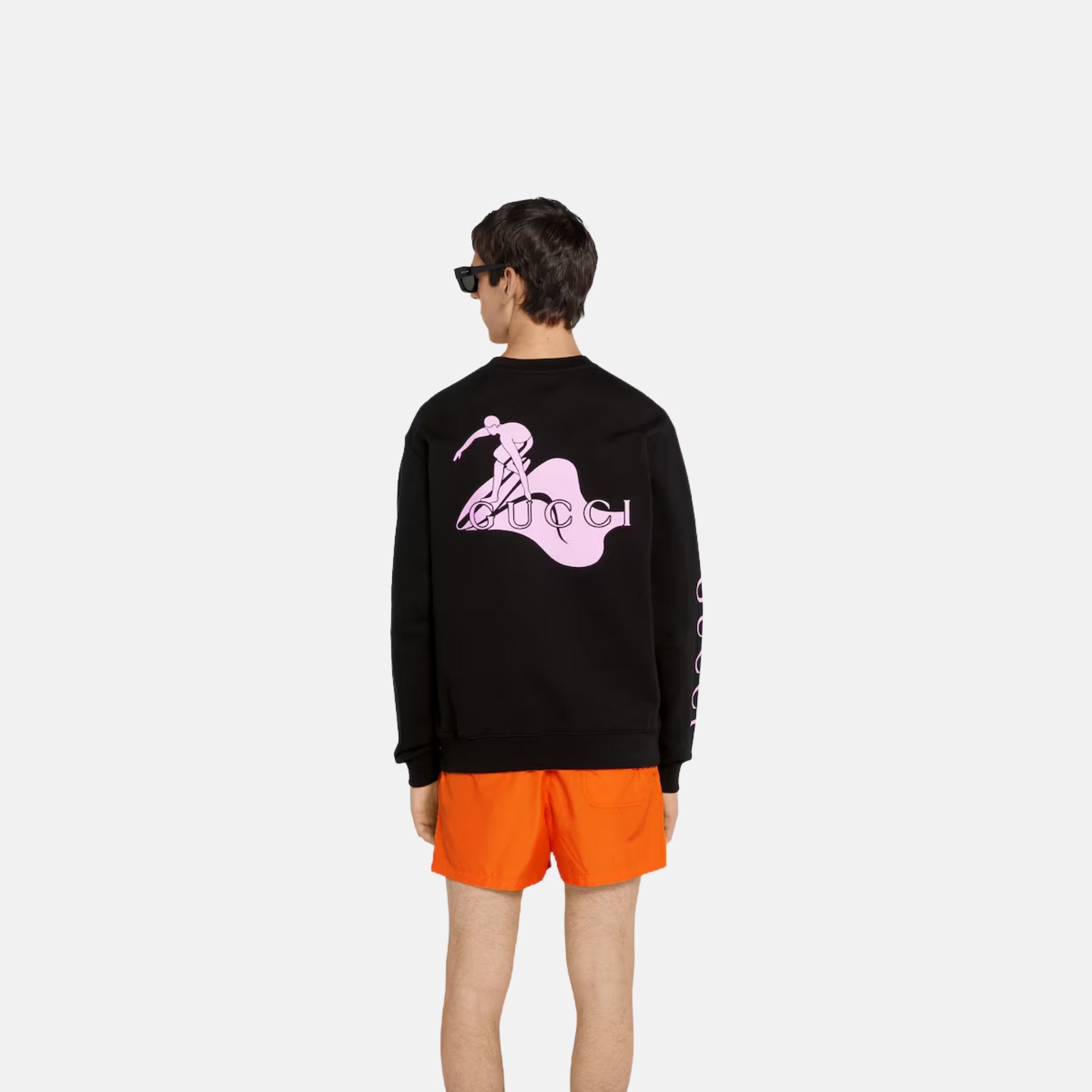 Gucci Printed Cotton Sweatshirt With Dropped Shoulder, Back