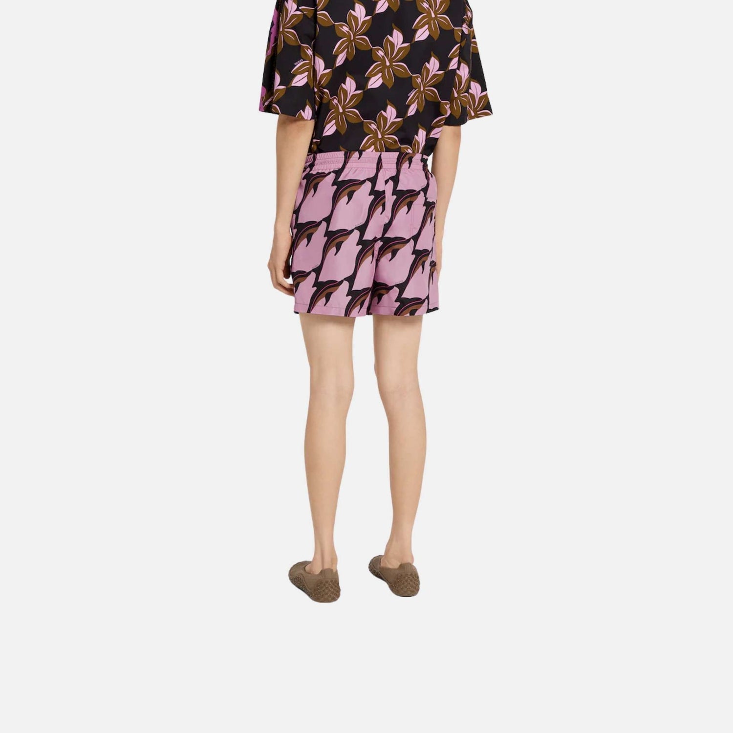 Gucci Printed Technical Poplin Swim Short, Pink, Back