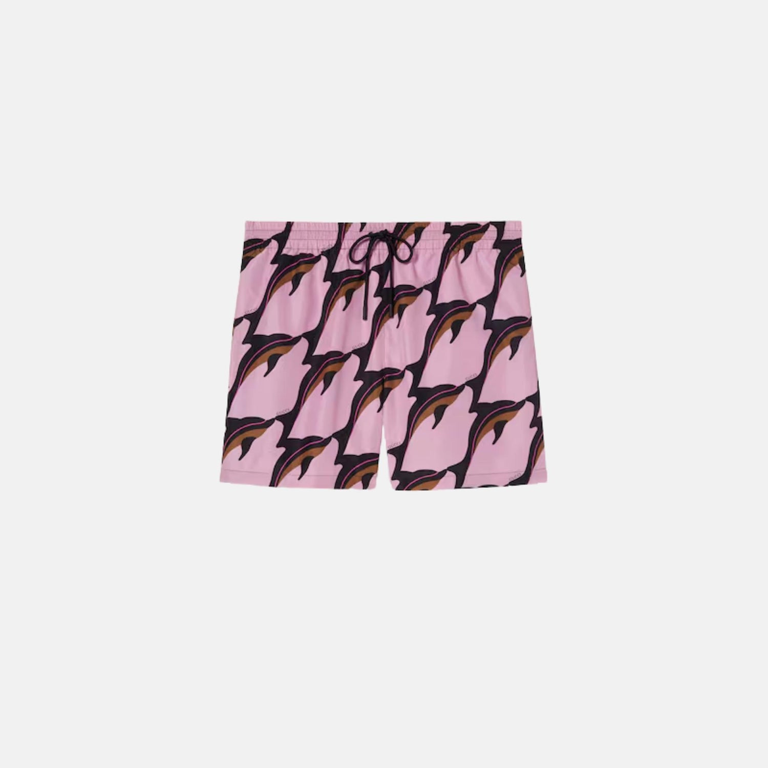 Gucci Printed Technical Poplin Swim Short, Pink, Front