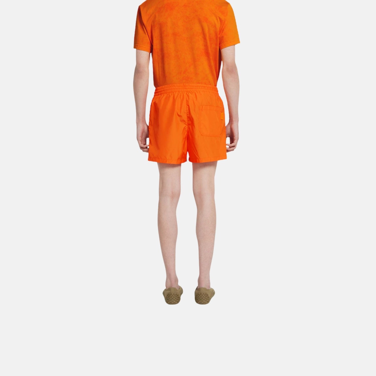 Gucci Technical Poplin Swim Short, Orange, Back