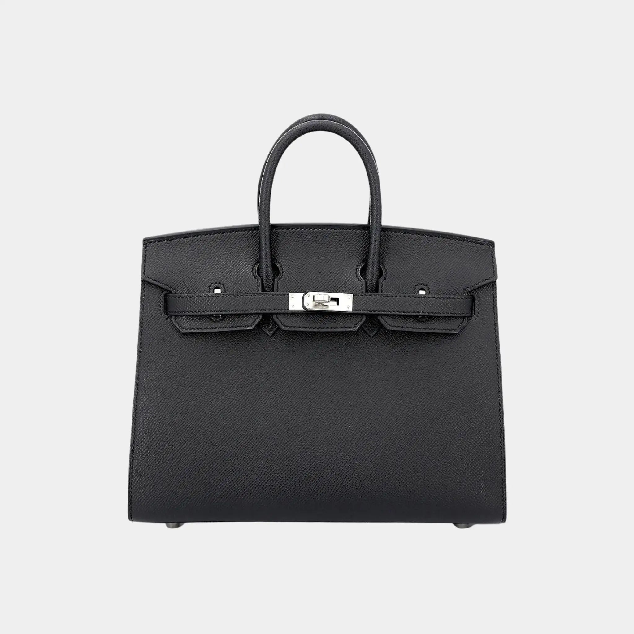 Hermes Birkin 25 Epsom Black PHW,
Front