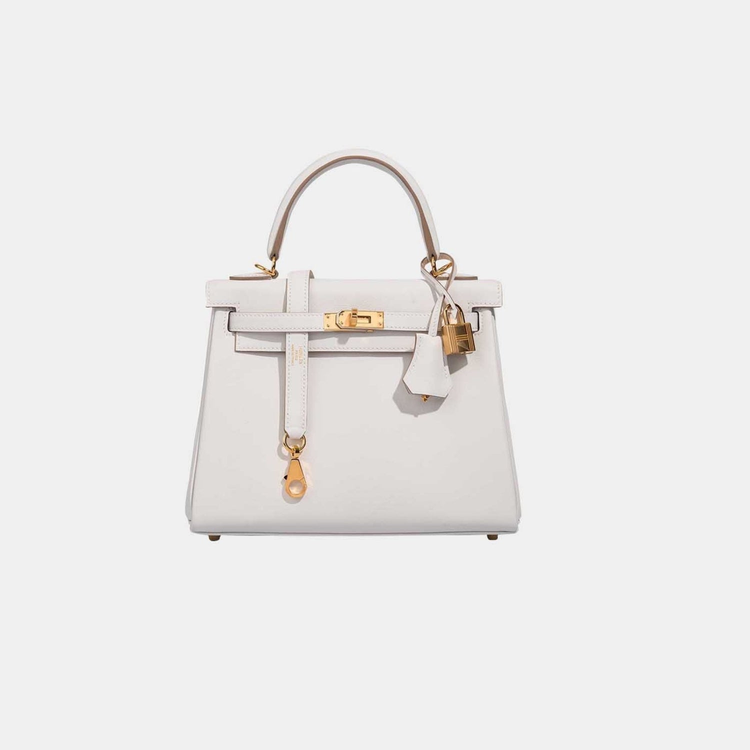 Hermes Kelly 25 Swift Gris Pale, Front