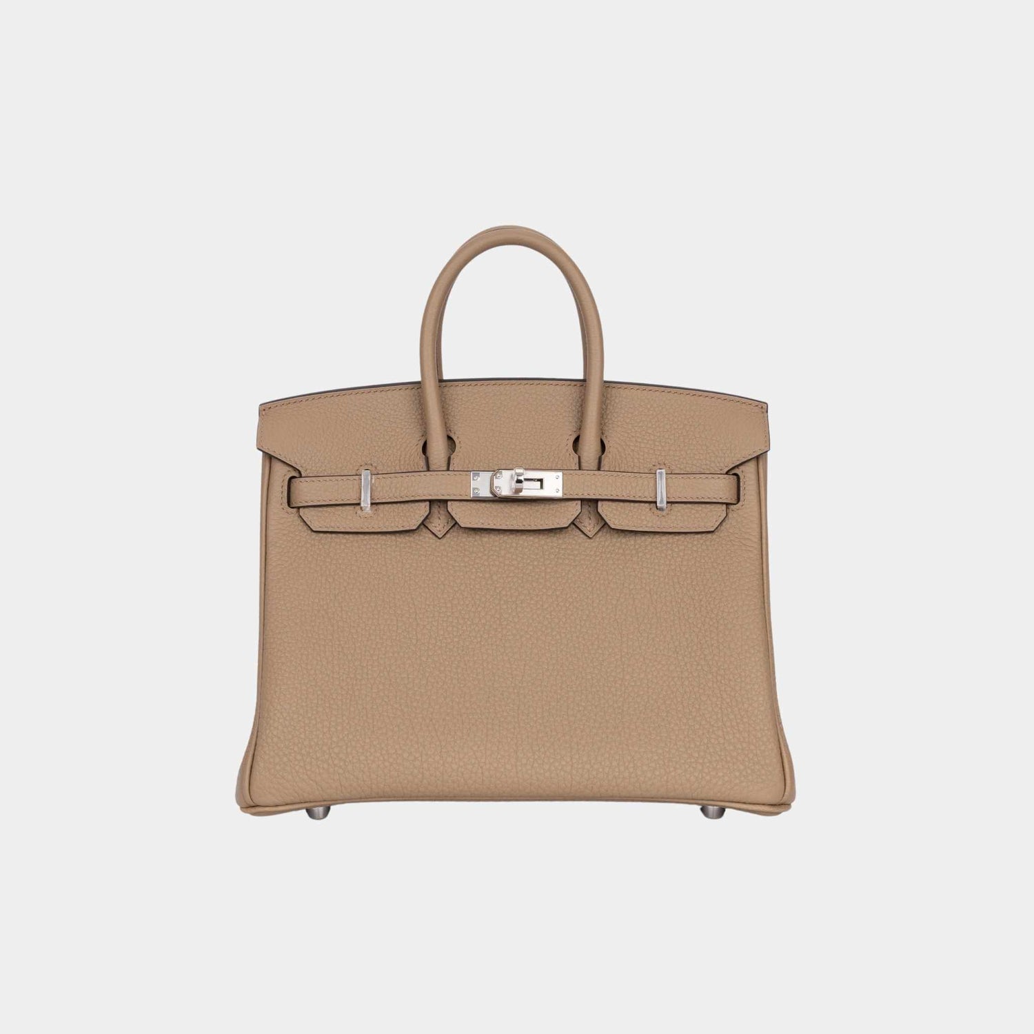 Hermes Birkin 25 Togo Beige Marfa PHW, Front