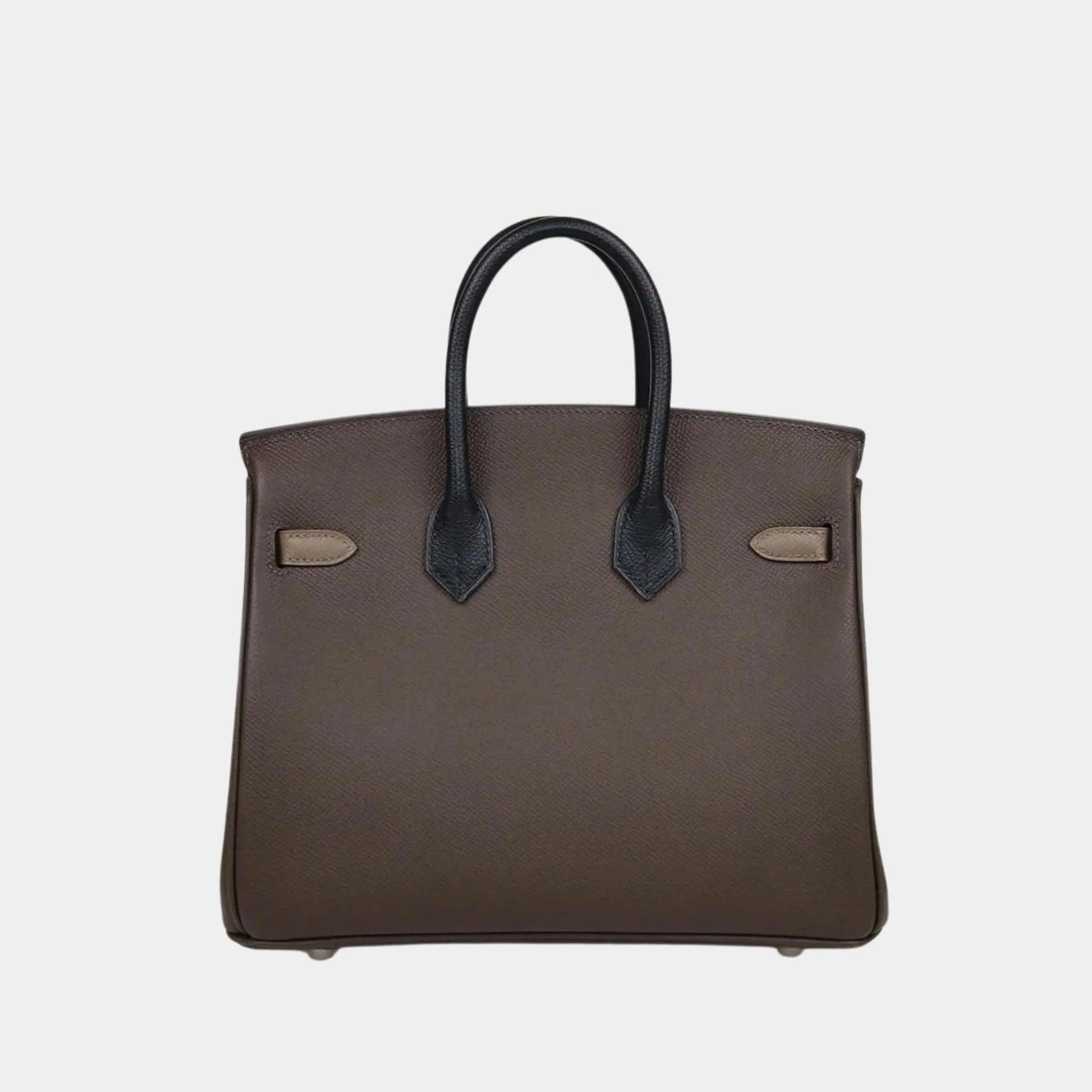 Hermes Birkin 25 Togo Tricolor Ecorce/Etoupe/Black PHW, Back