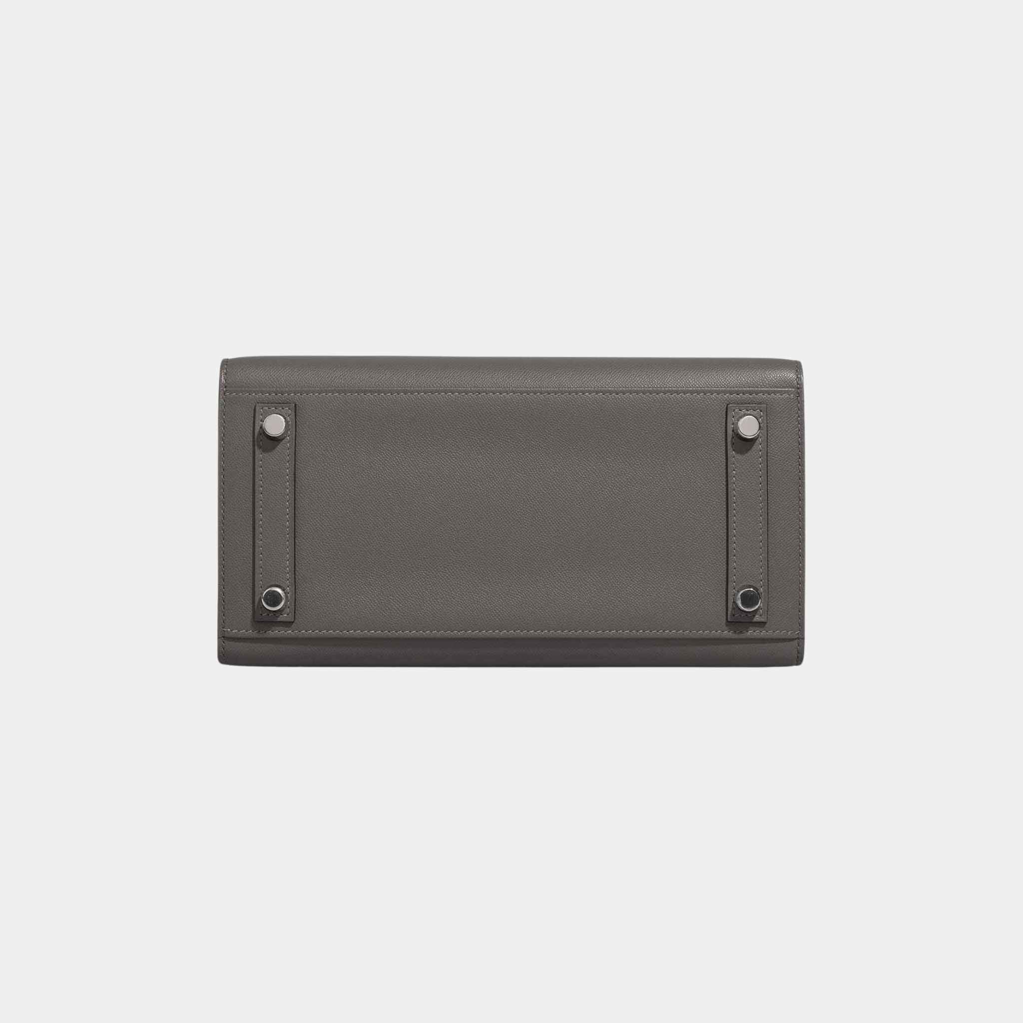 Hermes Birkin 25 Madame Sellier Gris Meyer, Bottom
