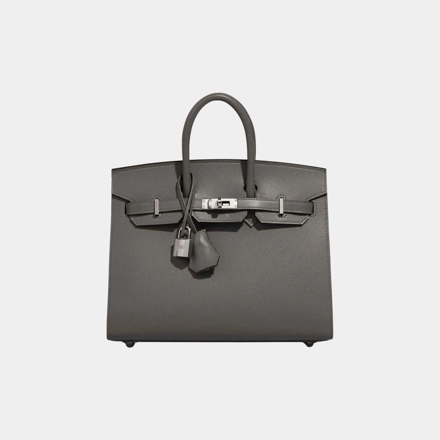 Hermes Birkin 25 Madame Sellier Gris Meyer, Front