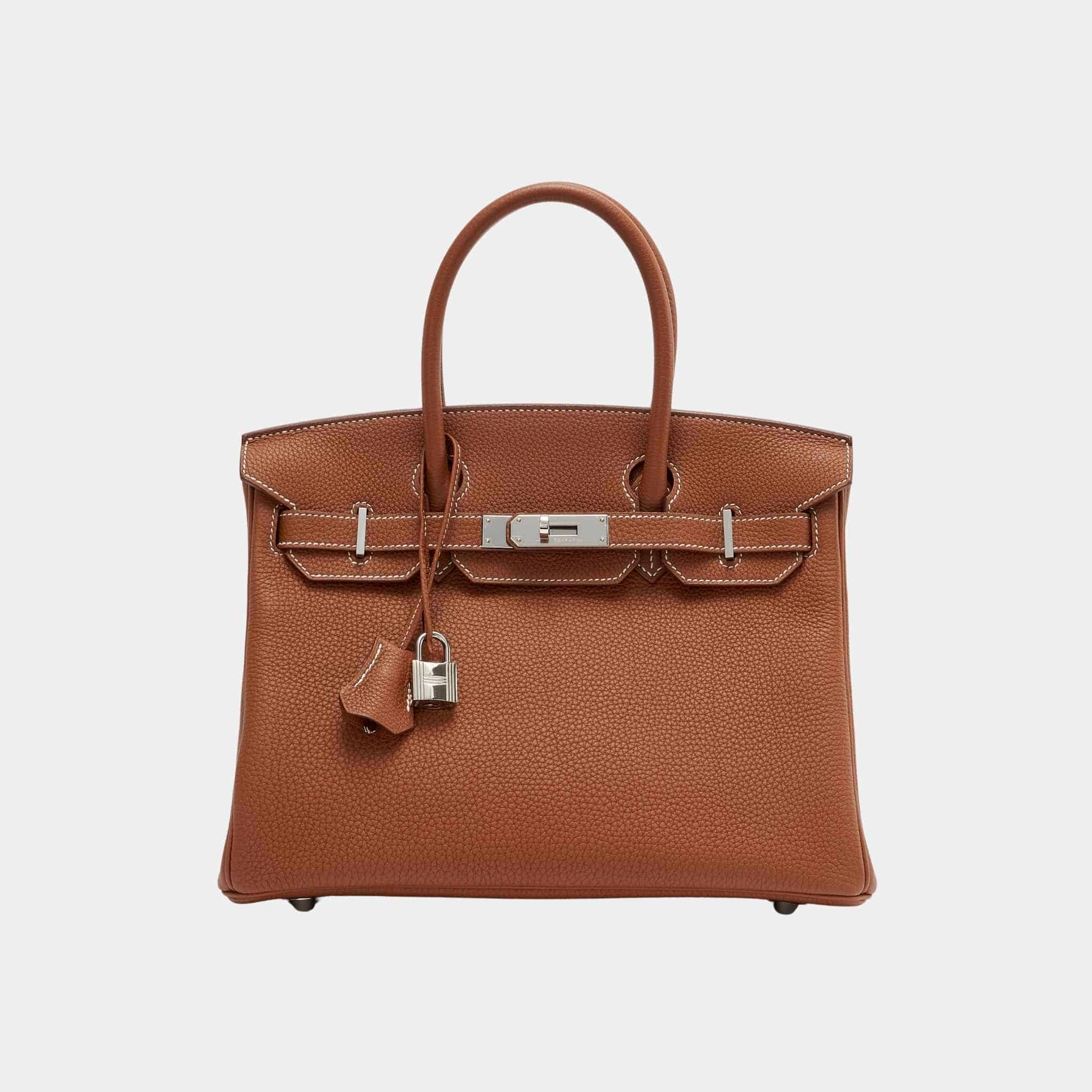 Hermes Birkin 30 Togo Gold PHW, Front
