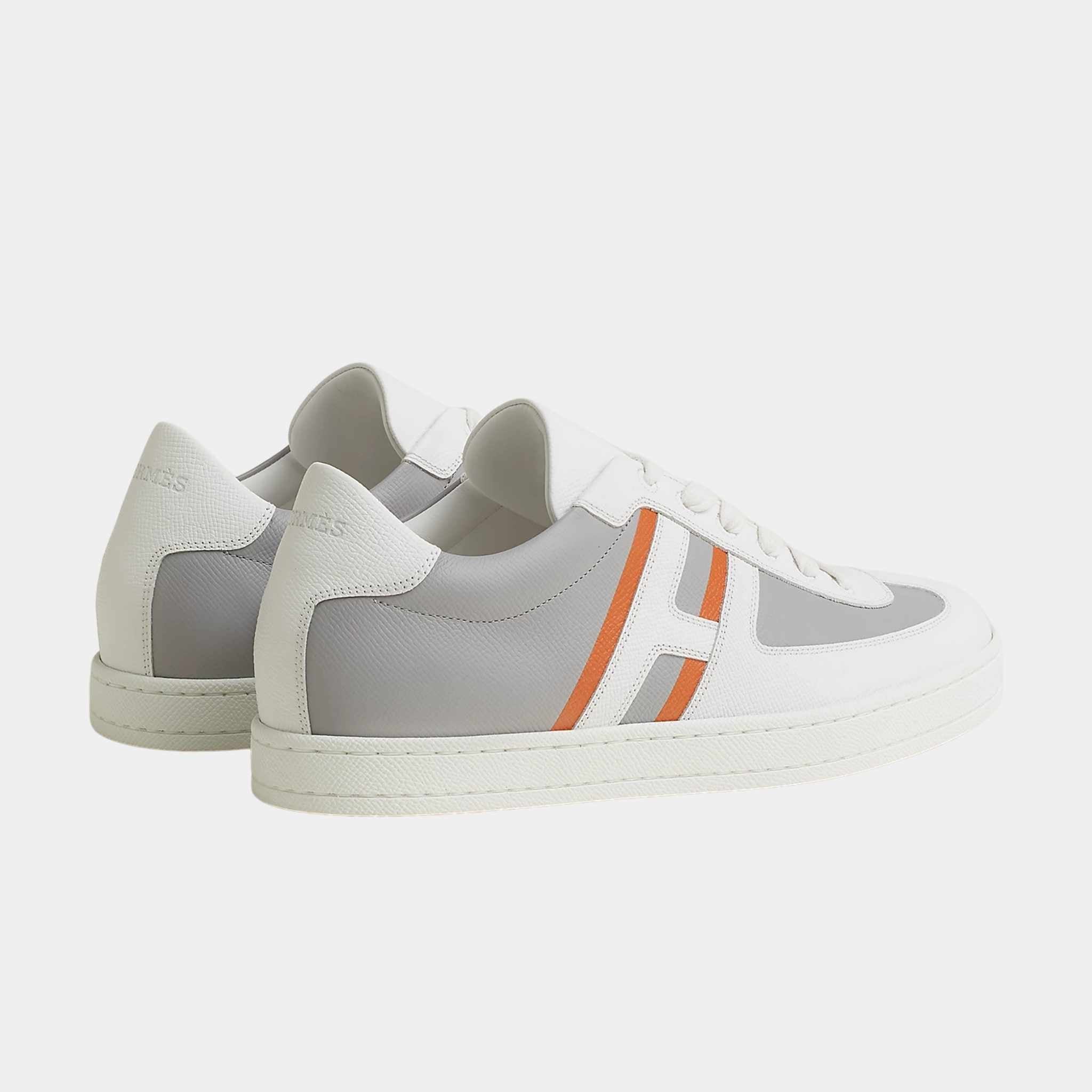 Hermes Boomerang Sneaker Printed Epsom Calfskin, Multicolor Gris Temperance, Back