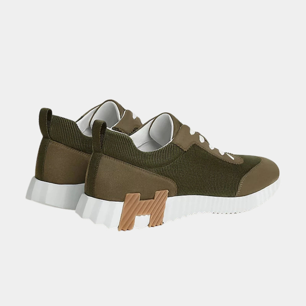 Bouncing Sneakers Corduroy And Suede Goatskin