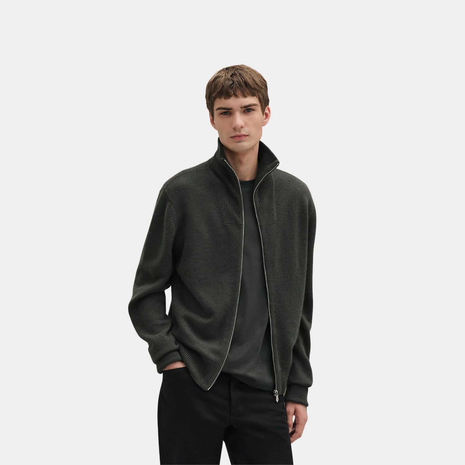 جاكيت Cashmere Maillon Chaine d’Ancre بسحاب كامل