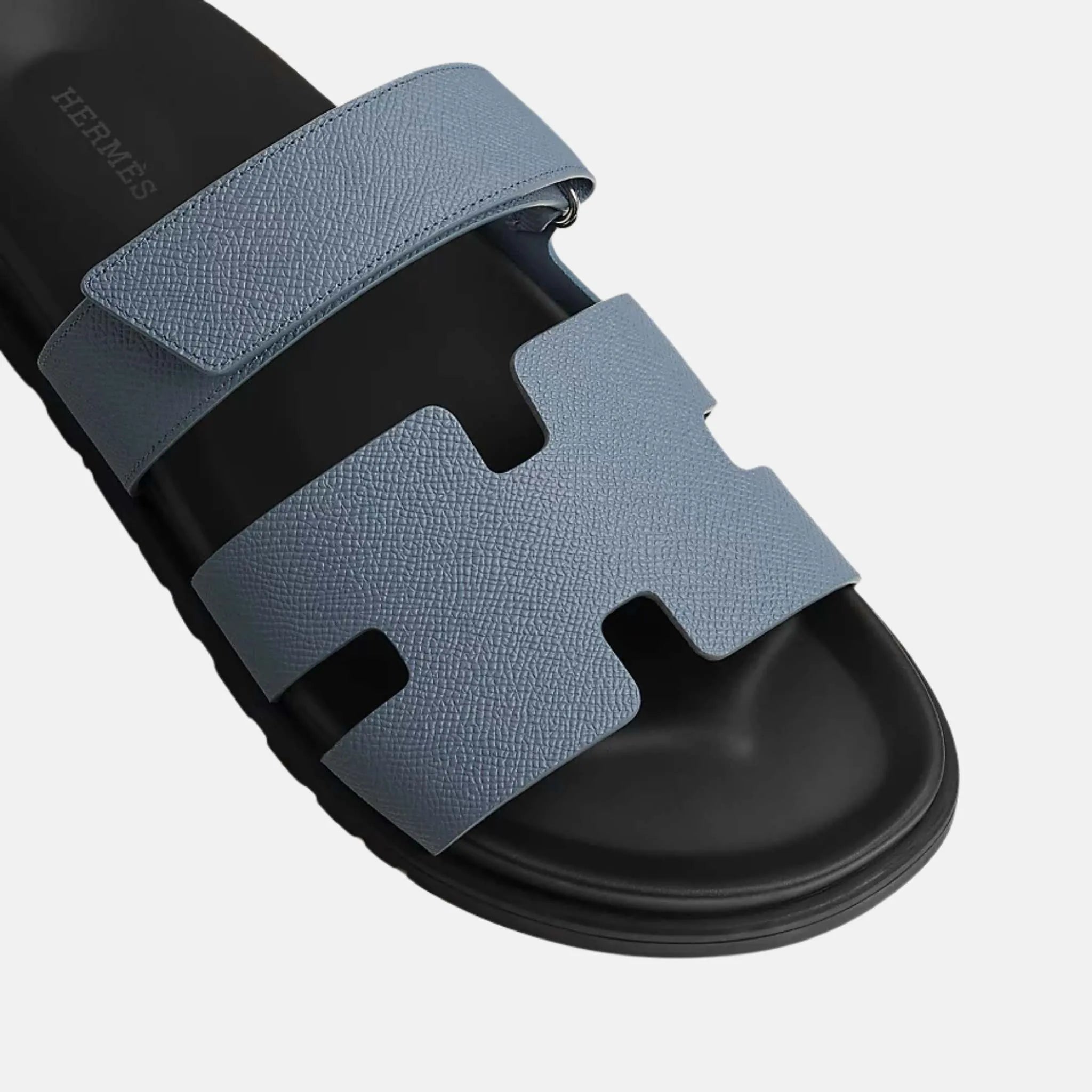 Hermes Chypre Sandal Epsom Men, Bleu Grignon, Top