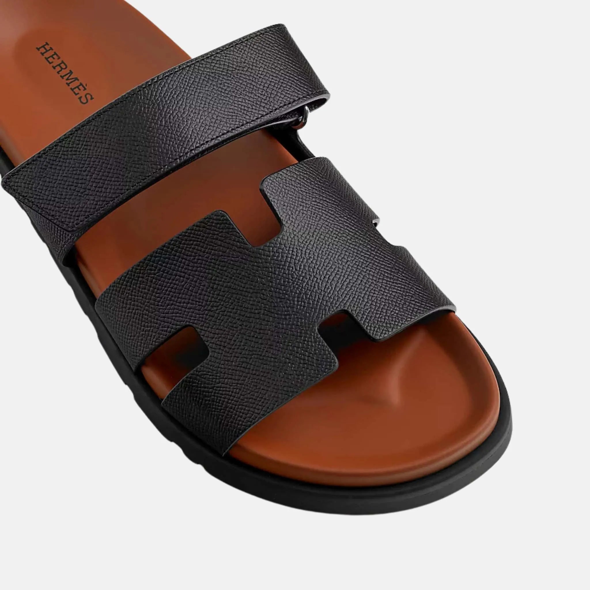 Hermes Chypre Sandal Epsom Men, Nior, Naturel, Top