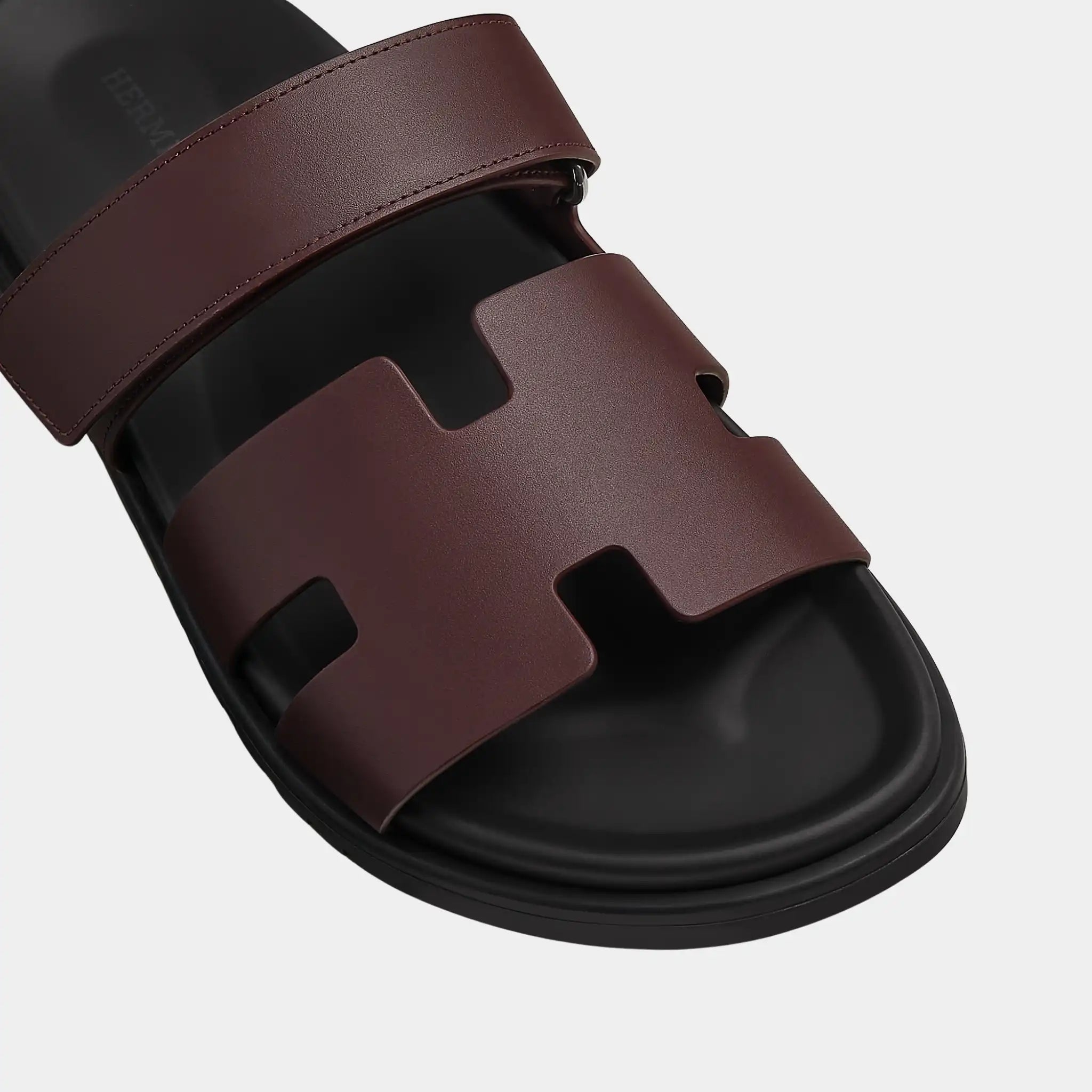 Hermes Chypre Sandals Calfskin Men, Rouge H, Top