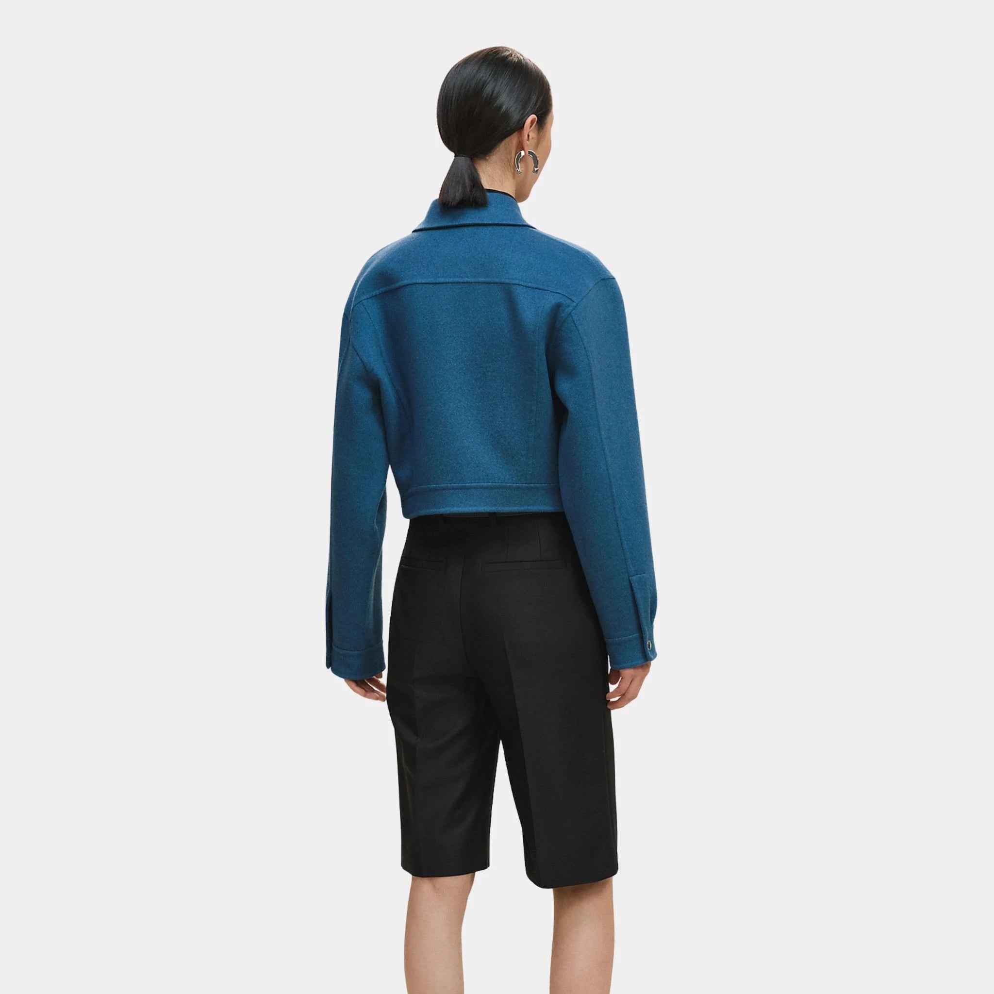 Hermes Double-sided Cashmere Jacket, Model, Back
