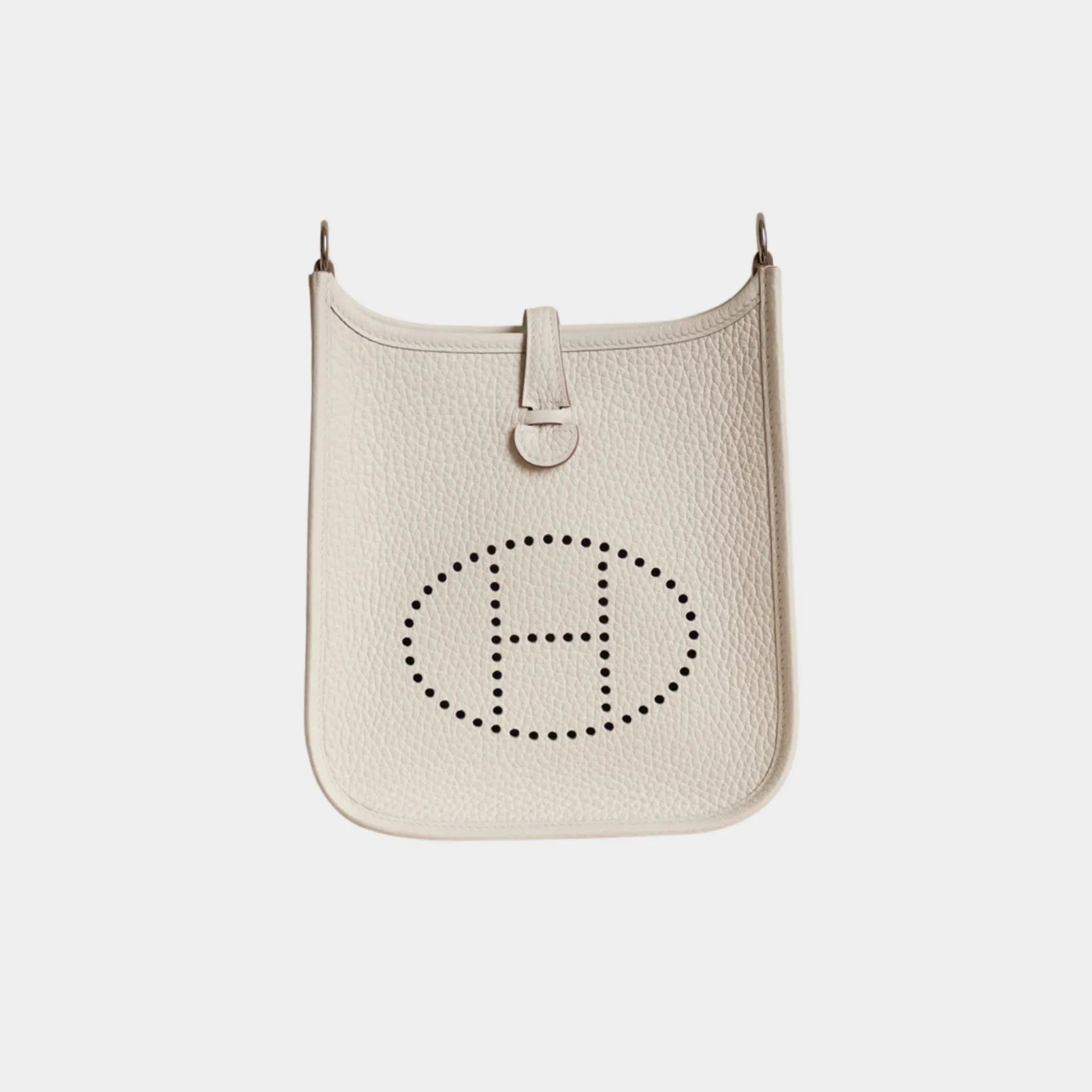 Hermes Evelyne 16 Clemence White PHW, front