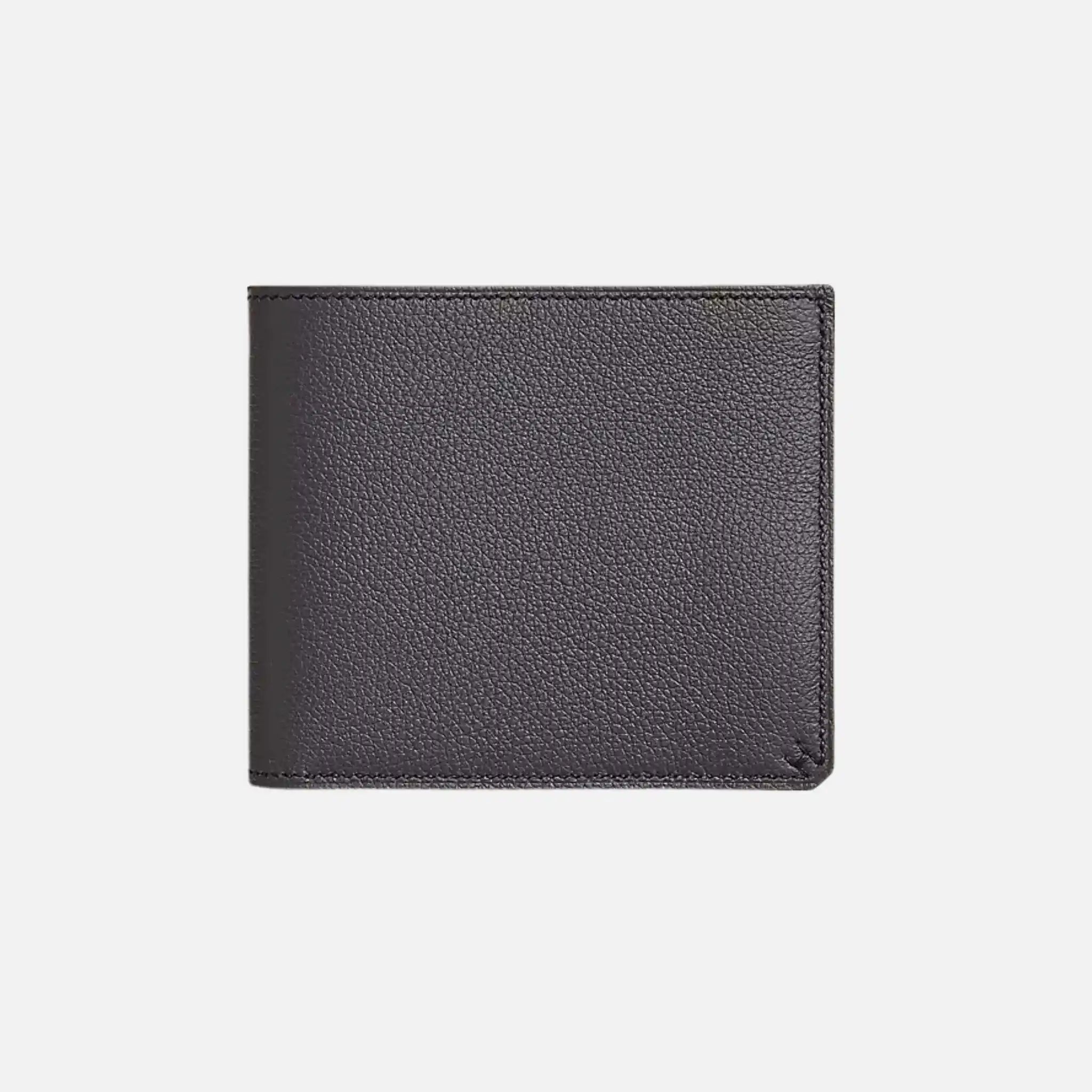 Hermes H Sellier Compact Wallet Evercolor Calfskin Ardoise Nior