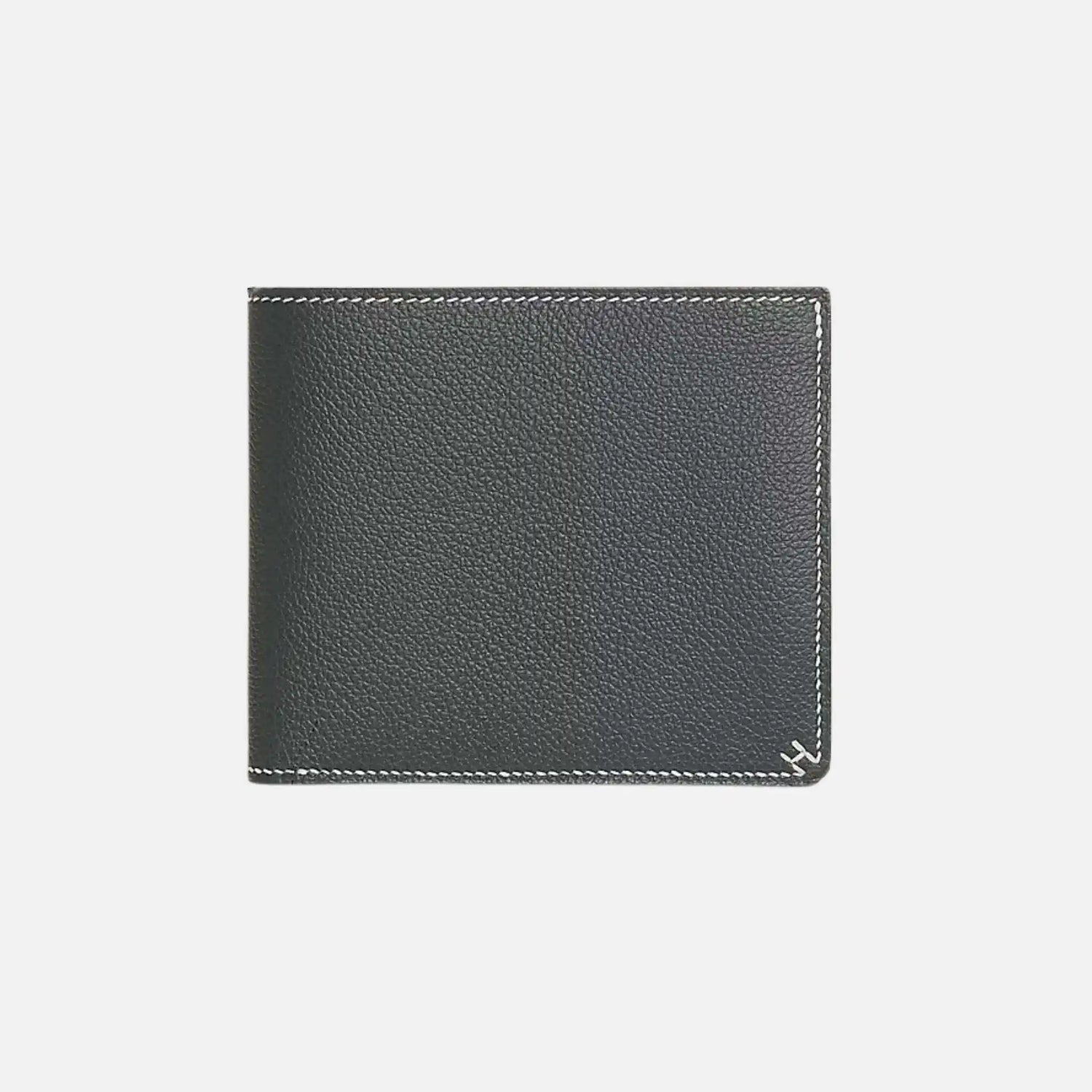 H Sellier Compact Wallet Evercolor Calfskin, Gris Misty