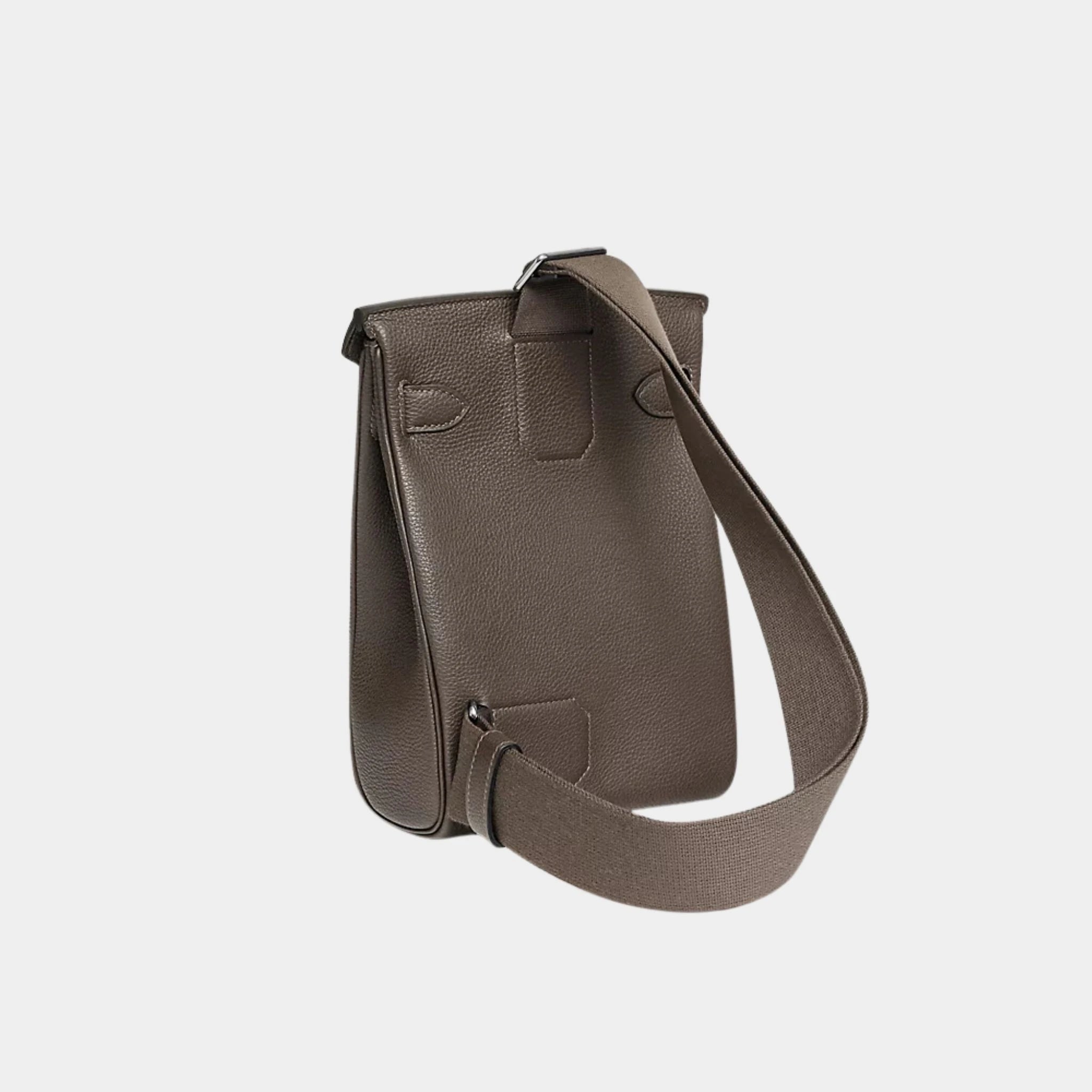 Hermes Hac a Dos PM Togo Gris Etain PHW, Back