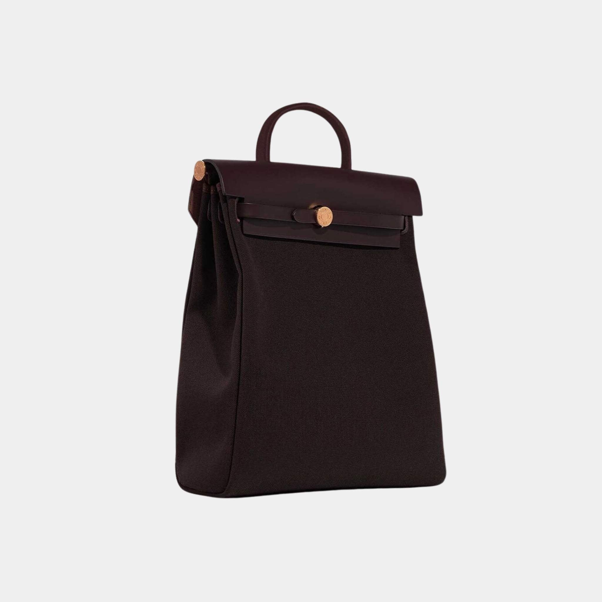 Hermes Herbag Backpack Toile Vache Hunter Ebene, Side
