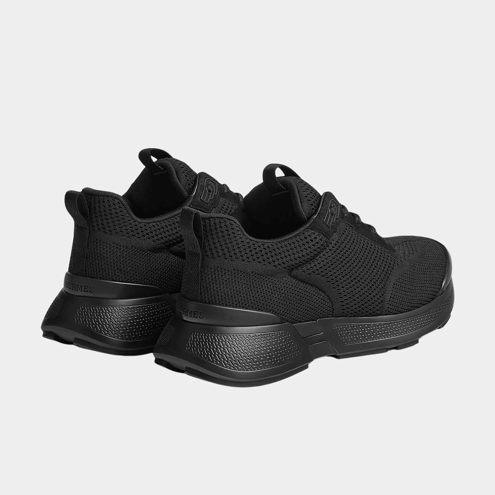 Hermes Heros Sneaker in Technical Knit and Suede Goatskin, Back