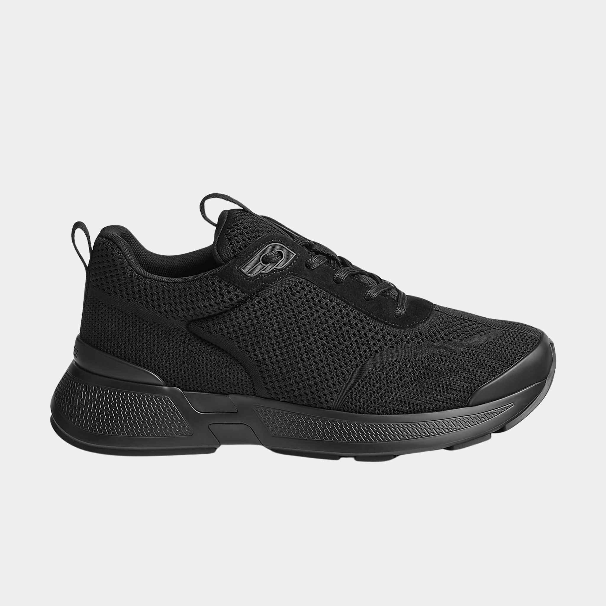 Hermes Heros Sneaker in Technical Knit and Suede Goatskin, Side