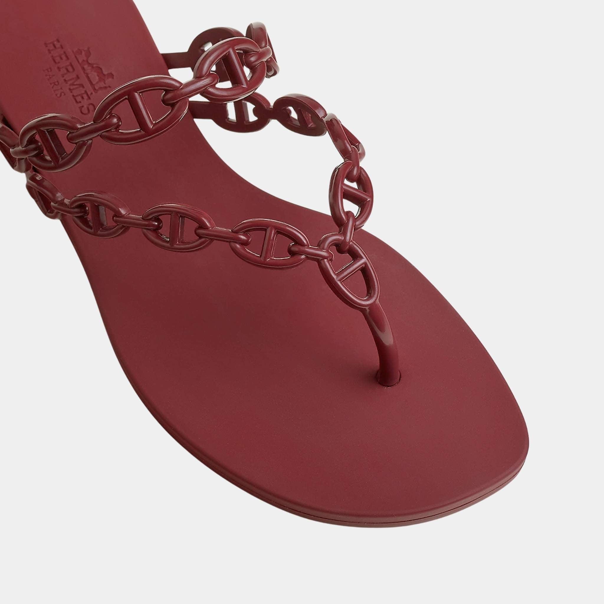 Hermes Island Sandals Waterproof TPU, Rouge H, Top