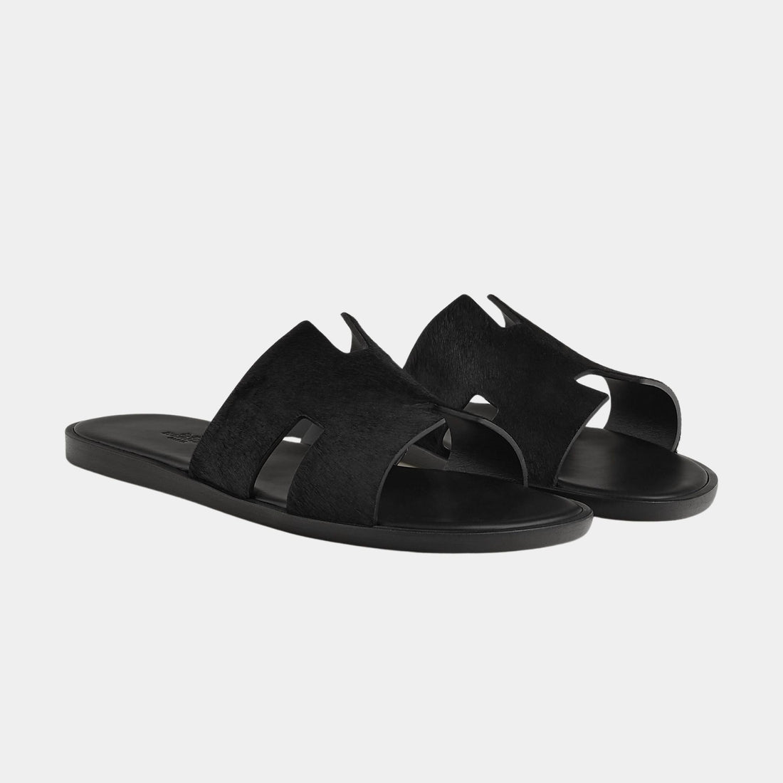 Hermes Izmir Sandals Moire Calfskin, Front