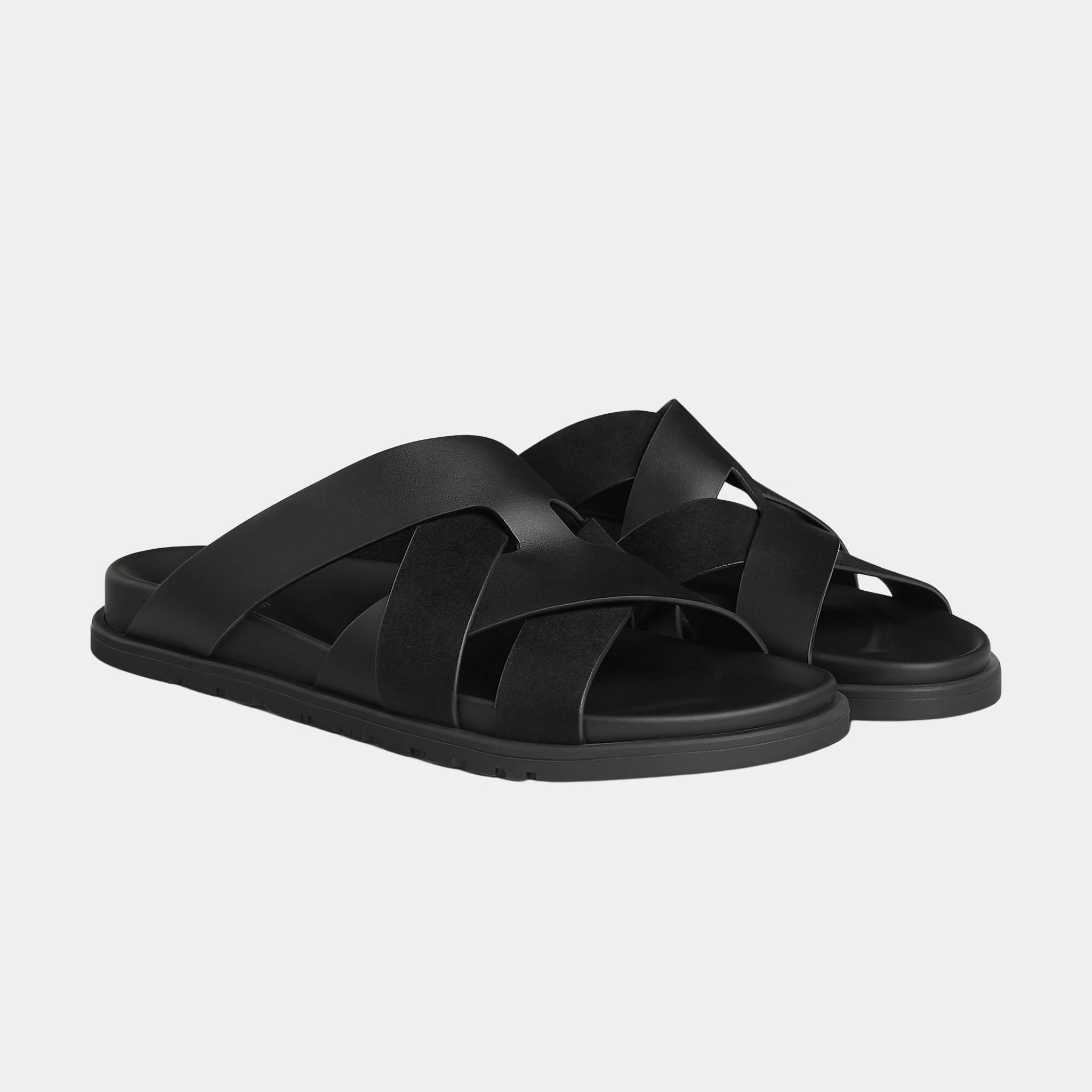 Hermes Kazimir Sandals in Calfskin and Suede