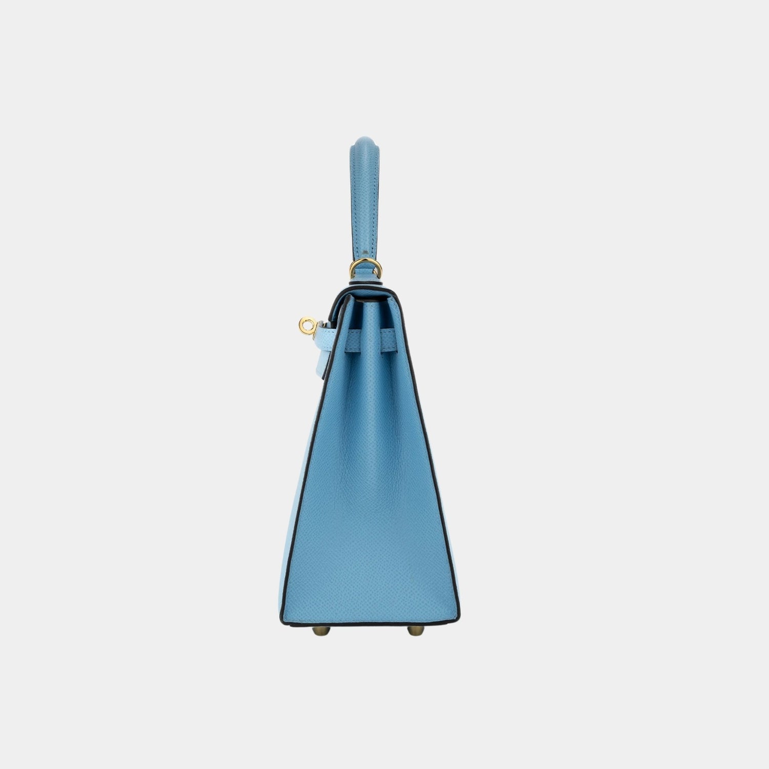 Hermes Kelly 25 Epsom Bleu Céleste GHW, Side