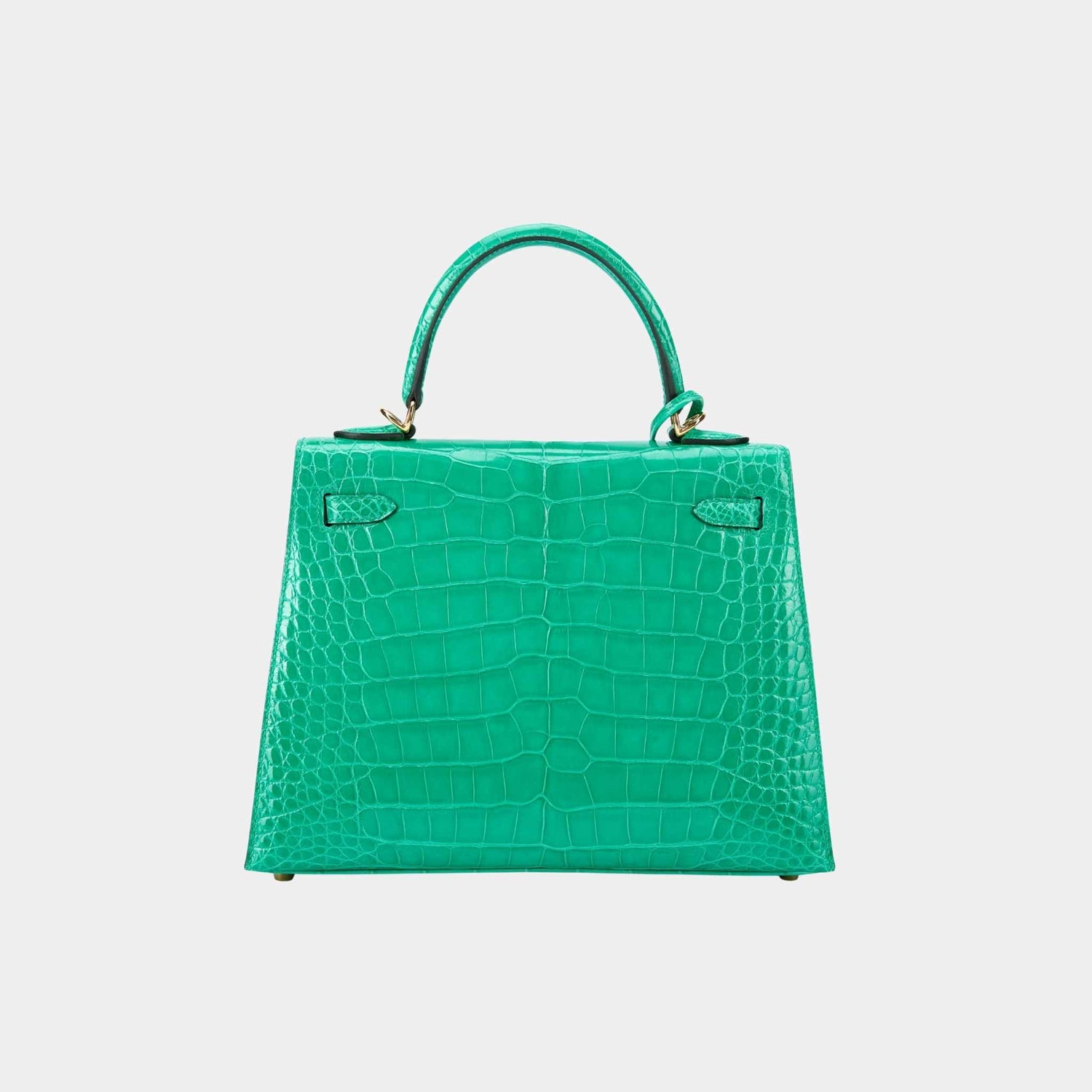 Hermes Kelly 25 Sellier Alligator Vert Jade GHW, Back