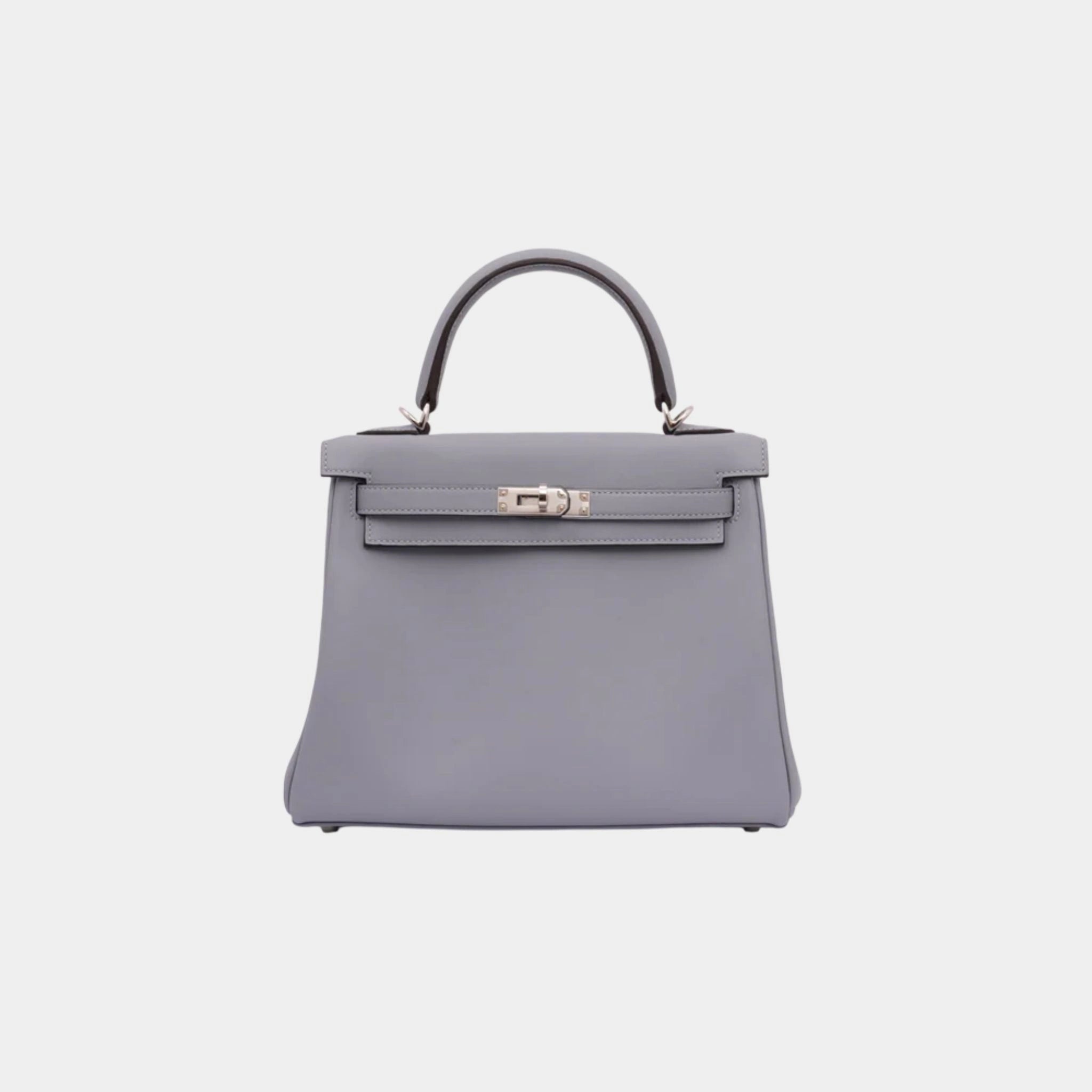 Hermes Kelly 25 Swift Bleu Lin PHW