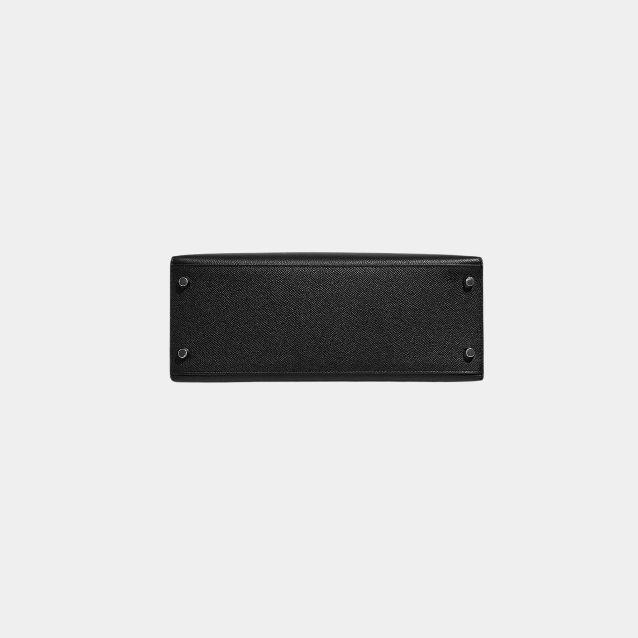 Hermes Kelly 28 Epsom Black PHW, Bottom