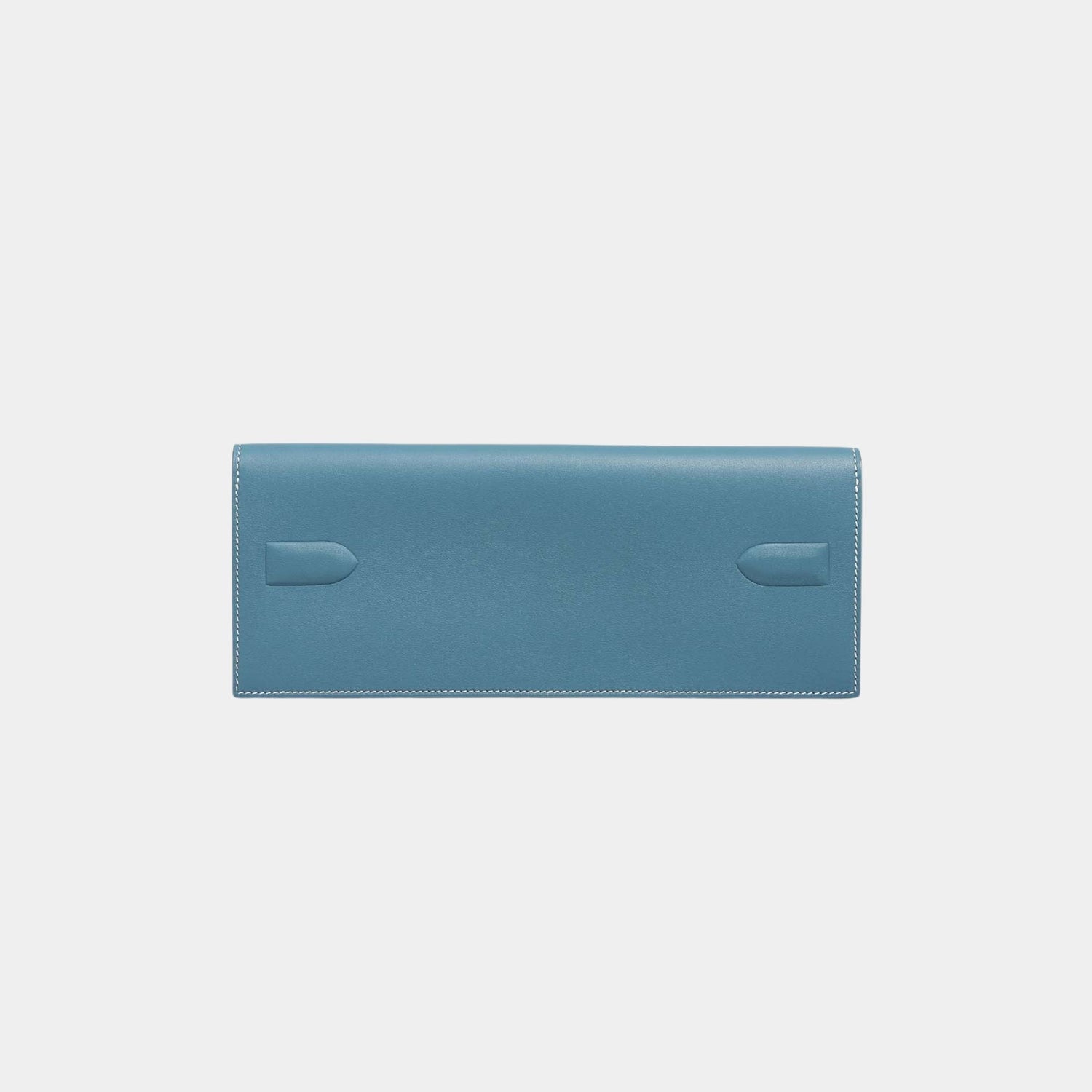 Hermes Kelly Cut Shadow Clutch Swift Bleu Jean, Back