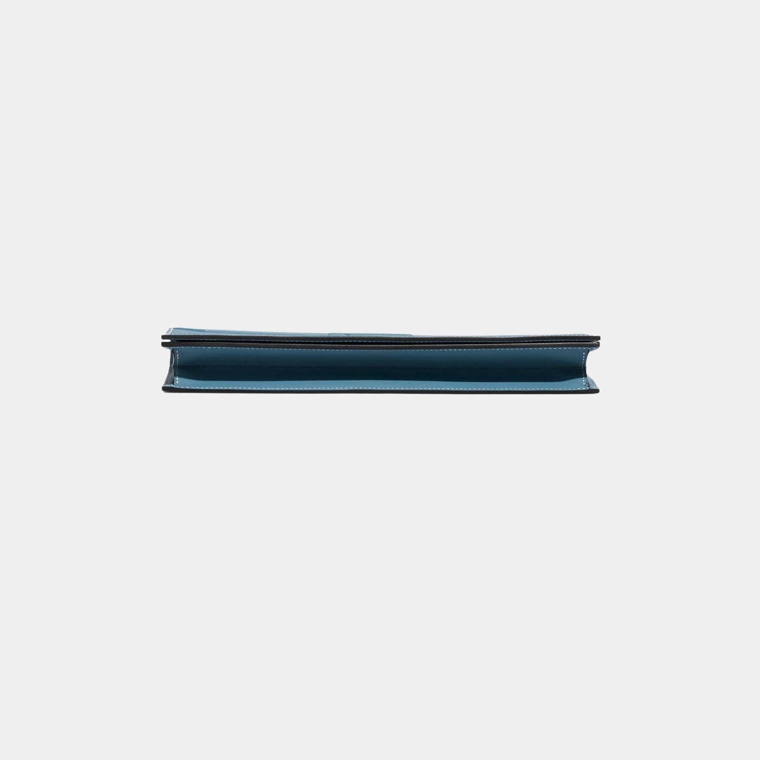 Hermes Kelly Cut Shadow Clutch Swift Bleu Jean, Bottom
