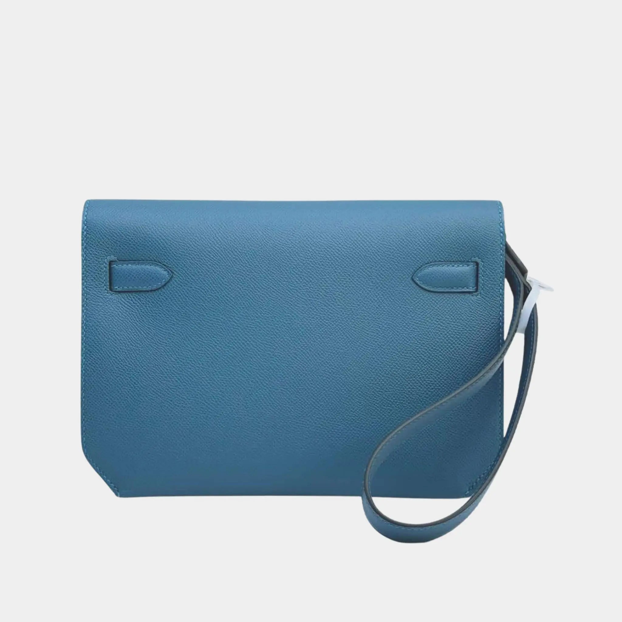 Hermes Kelly Depeche 25 Epsom Bleu Jeans