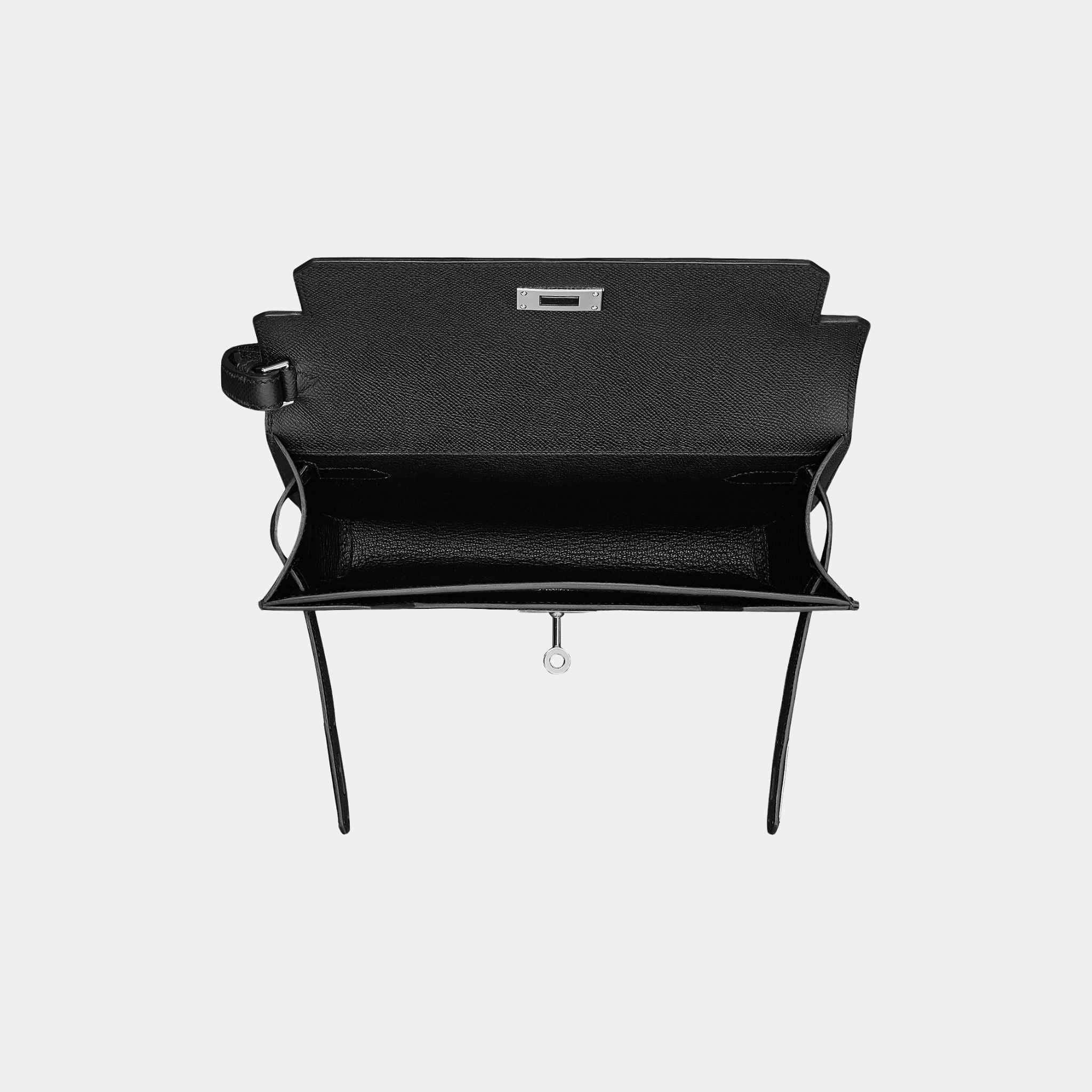 Hermes Kelly Depeches 25 Black PHW, Top