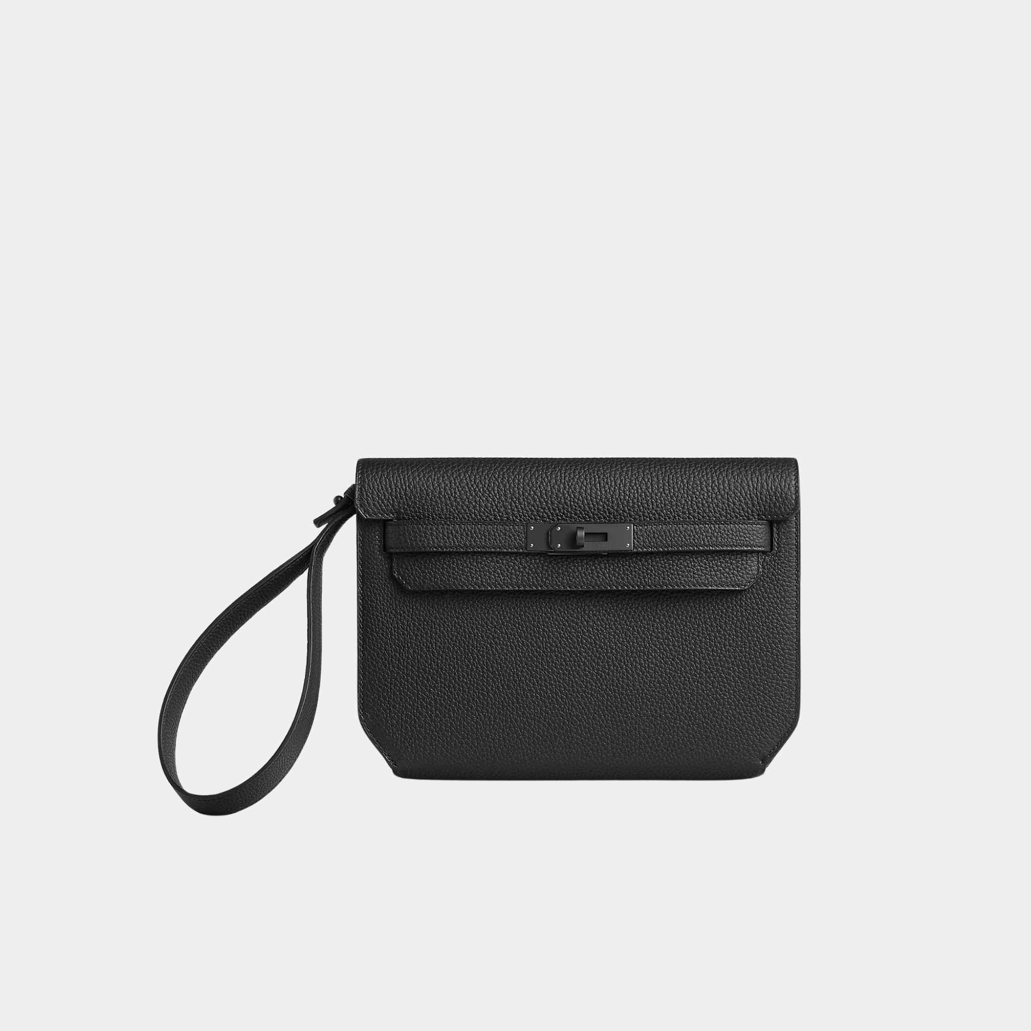 Hermes Kelly Depeches 25 Monochrome Pouch Togo Calfskin, Front